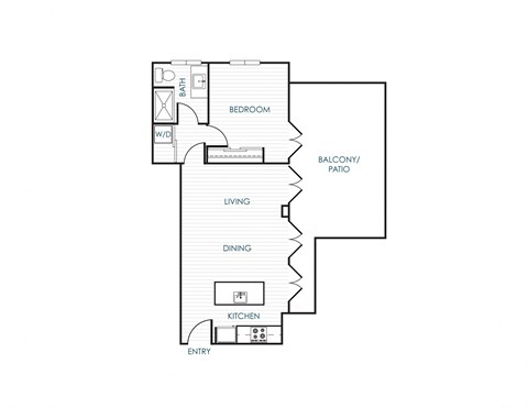 a floor plan of a house with a bedroom and a living room